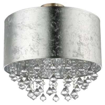 Produktbild von RGB LED Deckenlampe, Blattsilber Design mit Kristallen