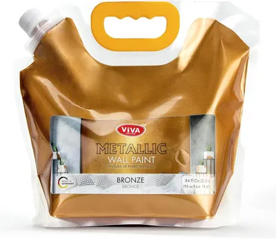 Produktbild von Viva Decor Metallic Wandfarbe Bronze 2,5 l im Beutel, Effektfarbe für Wände, Möbel & Deko, wasserbasiert, hochdeckend & abriebfest