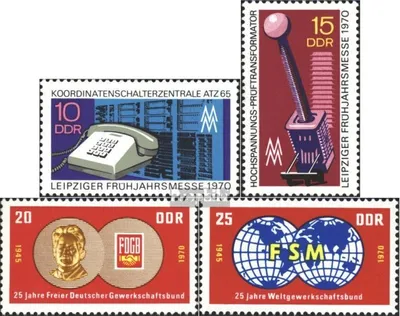 Produktbild von Briefmarken DDR 1970 Mi 1551-1552,1577-1578 (kompl.Ausg.) postfrisch Leipziger Frühjahrsmesse