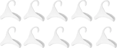 Produktbild von 10ks Bag Hanger Haken weiß robuste vielseitige leichte Handtasche für Kleiderschrankstangen Ankleidezimmer