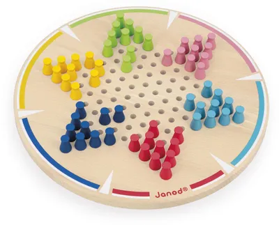 Immagine prodotto di Janod Gioco da tavolo "Dama cinese" Giocattolo in legno Gioco classico per bambini