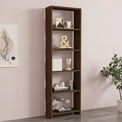 Immagine prodotto di Burcei - Libreria, 50x20x160h cm Marrone Noce, 5 Ripiani