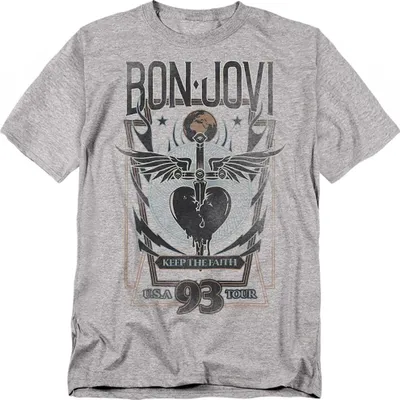 Produktbild von Bon Jovi - "Keep The Faith" T-Shirt für Herren/Damen Uni TV23716 (M) (Sportliches Heather)