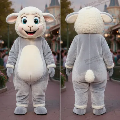 Produktbild von Flauschiger MASTICOT Merino-Schaf-Maskottchen