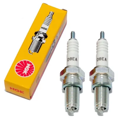 Zdjęcie produktu dla Zestaw świec zapłonowych NGK 2x D8EA, długość 19,0 mm, gwint Ø 12,0 mm, sześciokąt 18,0 mm, odstęp między elektrodami 0,75 mm, wartość cieplna 8, 1117 / 2120