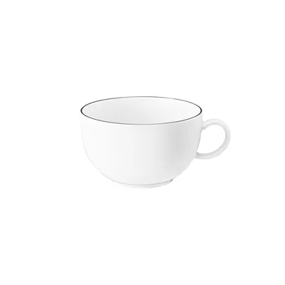 Produktbild von Seltmann Weiden Lido Milchkaffeetasse, Kaffeetasse, Kaffee Tasse, Porzellan, Black Line, 400 ml, 001.749312
