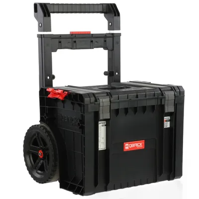 Produktbild von Werkzeugkasten auf Rollen, Teleskopgriff,  Werkzeugkiste Tragbare 49 x 41,5 x 66 cm, modulares System, PRO-Werkzeugkasten Werkstatt Garage