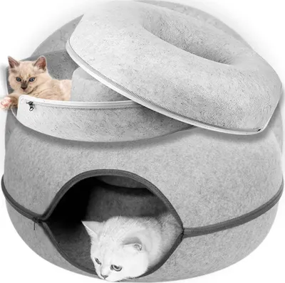 Immagine prodotto di Letto tunnel ciambella casa letto antistress per gatti rotondo PetJet