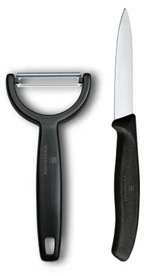 Immagine prodotto di Swiss Classic, spelucchino con pelapatate a Y, 2 pezzi, nero, scatola