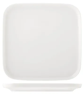 Obrázek produktu pro H&H Madrid, čtvercový porcelánový talíř, bílý, 22 cm