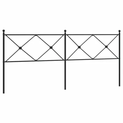 Produktbild von VidaXL 376540, Schwarz, Stahl, 2 m, 2060 mm, 90,5 cm, 30 mm