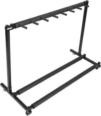 Produktbild von Famanu Gitarrenständer 5 Fächer - Schwarz, zusammenklappbar