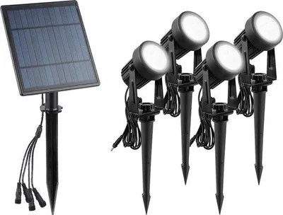 Obrázek produktu pro Venkovní solární LED osvětlení, černé, kabel 3 m
