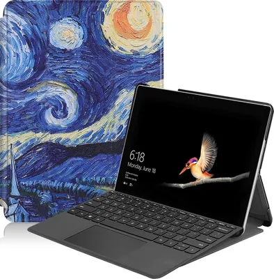 Produktbild von Mobigear Design Microsoft Surface Go 2 Hülle Klapphülle - The Starry Night