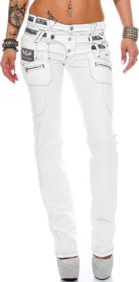 Produktbild von Cipo & Baxx Damen Jeans CBW0245 Weiß W27/L32