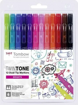 Immagine prodotto di Tombow WS-PK-12P-1TwinTone Confezione da 12 colori brillanti