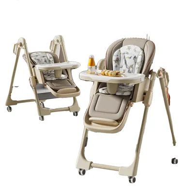 Zdjęcie produktu dla Wysokie krzesło, regulowany podnóżek, składana konstrukcja, model XCZY8122-KHAKI