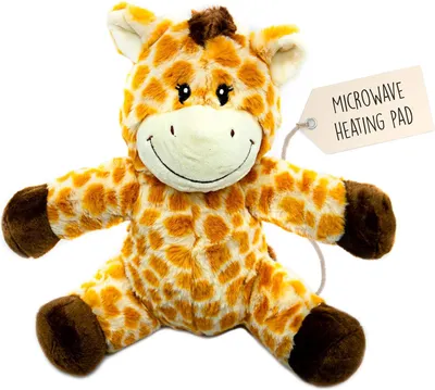 Produktbild von Thermo-Plüschtiere (23 cm), Mikrowellen-Wärmekissen in Form von Plüschtieren, Mikrowelle, Thermo-Plüschtier für Babys, Plüschgiraffe zur Linderung von Koliken, Plüschtier zum Einschlafen