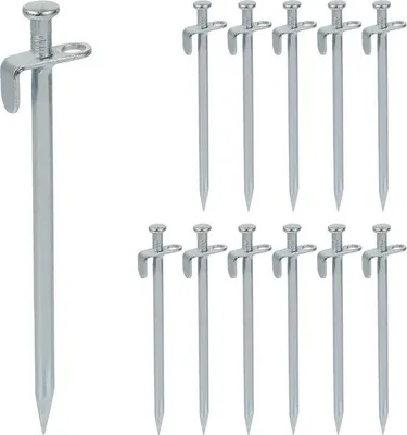Productafbeelding van Famanu Zelt-haringen set - 12 stuks - 20 cm - roestvrij staal