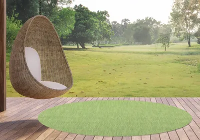 Immagine prodotto di Tappeto per interni ed esterni Unidesign verde Dimensioni: 160 cm rotondo