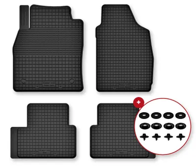 Produktbild von Gummi-Fußmatten für Nissan Qashqai III mHEV 2021- (SUV) – 4-tlg, Schwarz, Semi-Universal, angepasst – Wielganizator Semi-Universal