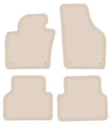 Produktbild von DURBAN Beige Velours-Fußmatten-Set für Volkswagen Tiguan I Minivan (2007-2015)