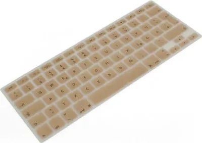 Produktbild von System-S Silikon Tastaturschutz Tastaturabdeckung QWERTZ Deutsche Tastatur Abdeckung Schutz für MacBook Pro 13" 15" 17" / iMac / MacBook Air 13" in der Farbe Gold