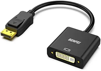 Produktbild von DisplayPort auf DVI Konverter, Vergoldet DP/Display Port zu DVI-D Kabel HDTV Adapter Konverter Männlich zu Weiblich