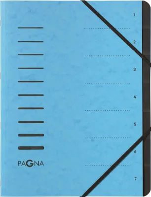 Produktbild von PAGNA Ordnungsmappe 7 Fächer 1-7 hellblau
