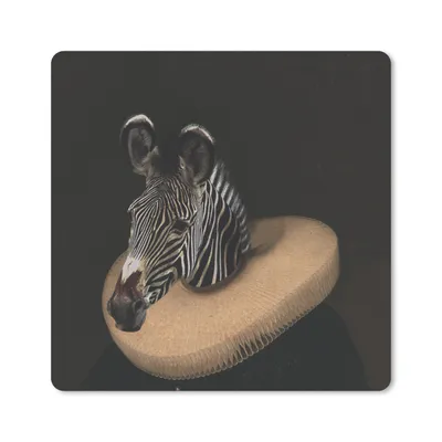 Produktbild von MuchoWow® Mauspad Mousepad Zebra - Kunst - Kleidung 20x20 cm - Mousepads - Maus Mat - Pad - Mausunterlage - Desk Mat - Bureauartikeln