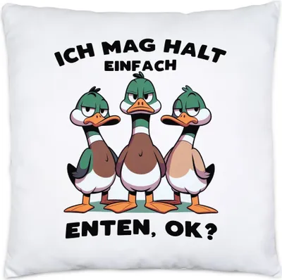 Produktbild von Ich mag halt einfach Enten, ok? Witzige Enten Kissen Inkl. Füllung - Enten-Halter Liebe