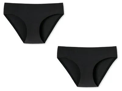 Produktbild von SCHIESSER 2er Pack Damen Slip - schwarz - Größe 40