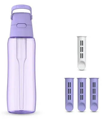 Zdjęcie produktu dla Dafi Butelka filtrująca SOLID 0,7 zbiornik zakrętka lavender 4 filtry