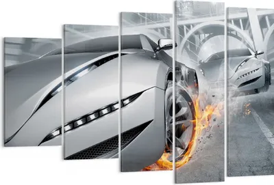 Produktbild von Bild auf Leinwand - Leinwandbild - Sportwagen Sport Rennen Geschwindigkeit - 150x100cm - Wand Bild - Wanddeko - Leinwanddruck - Bilder - Kunstdruck - Leinwand bilder - Wandkunst - EG150x100-2650