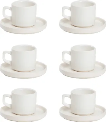 Produktbild von HOMLA 6er-Set Tasse FAMELIO mit Untertasse 0,2 l