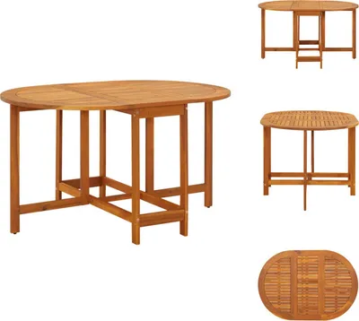 Immagine prodotto di vidaXL Tavolo da giardino 130x90x72 cm in legno massiccio di acacia - Tavoli da giardino