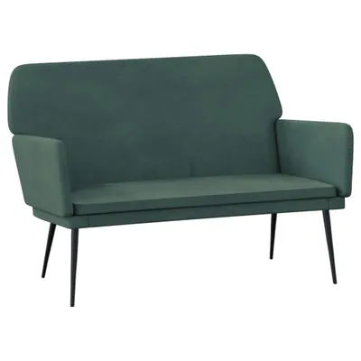 Image de vidaXL Banc vert foncé 108x79x79 cm velours