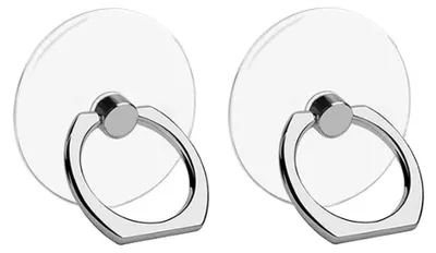 Produktbild von Handy Ringhalter 2 Stück, 360 Rotation Transparent Handy Ringhalter Finger Handygriff Handyring Handyhalter Finger Kompatibel für Handys