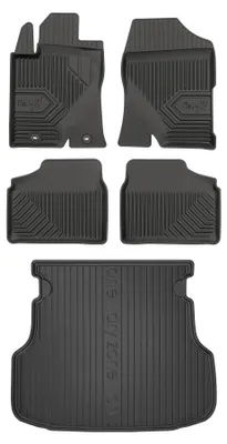 Productafbeelding van Rubberen automatten + kofferbakmat voor Toyota Avensis II 2003-2009 (stationwagen) – 5-delig, zwart, op maat – Wielganizator