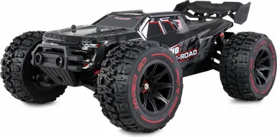 Produktbild von Hyper GO Truggy brushless 4WD 1:14 RTR schwarz inkl. Wheelie-Bar, Ersatzteile, + goldfarbene Karosserie + 2. Satz Räder