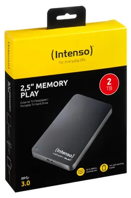 Productafbeelding van Intenso 2,5" Memory Play 2 TB, externe USB 3.0 harde schijf voor televisie