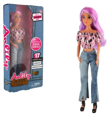 Immagine prodotto di Bambola snodabile Anlily Jeans da 30 cm nella confezione