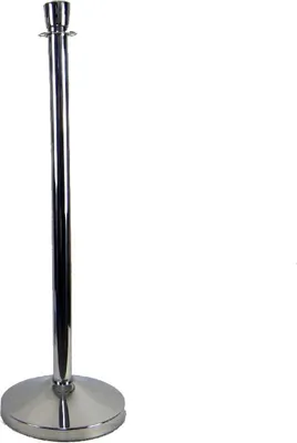 Produktbild von Absperrpfosten Absperrständer Personenleitsystem Silber D320mm - D51x1000mm