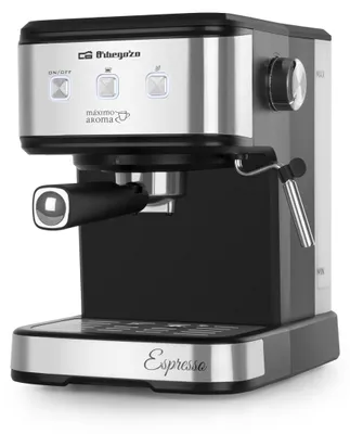 Espressomaschine 1100 W, 1,5 L, Edelstahl, Milchaufschäumer