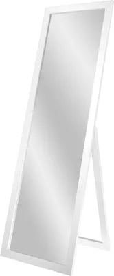 Zdjęcie produktu dla STYLER Lustro stojące 46x146 cm prostokątne w ramie MDF dekoracyjne do salonu sypialni garderoby nowoczesny styl Sicilia AF biały