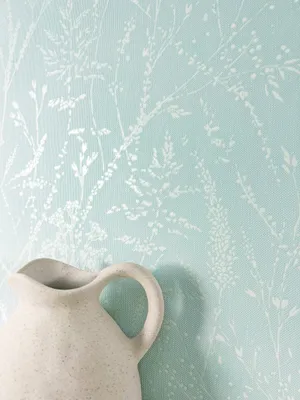 Produktbild von NEWROOM Tapete Blau Vliestapete Äste - Ästetapete Floral Hellblau Türkis Blätter Blumen Blumentapete Romantisch Rosentapete