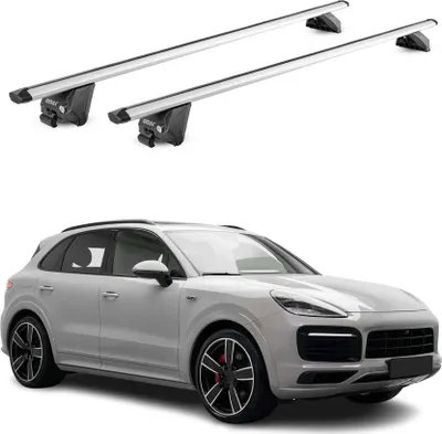 Image de Barres de toit transversales ABE pour Porsche Cayenne PO536 2018-2025 Alu Gris