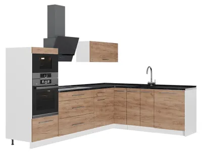 Immagine prodotto di Cucina angolare completa Vicco Fame-Line Rovere dorato 287 x 207 cm, PL Antracite, Model 62918