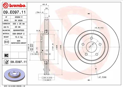 Zdjęcie produktu dla Tarcza hamulcowa BREMBO 09.E097.11