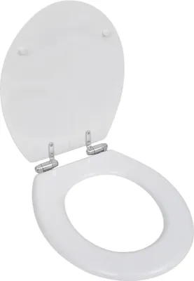 Obrázok produktu pre WC sedadlo, MDF, pomalé sklápanie, jednoduchý dizajn, biele